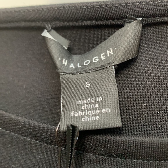 Halogen 🖤 Nordstrom Ostrich Feather Zig Zag Sweater Black Quarter Sleeve Top - Picture 9 of 15